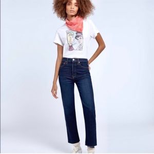 NWT RE/DONE 70’s Stove Pipe Jeans Size 28